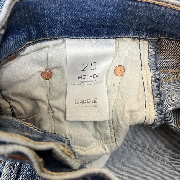 Mother Denim Tripper Ankle Fray Flare Jeans in Play Like A Pirate Size 25 - Picture 9 of 9